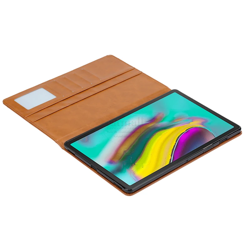 For Samsung Galaxy Tab S5E 10.5 Case Wallet Suede Leather Card Stand Magnetic Folio For Samsung T720 Luxury Retro Flip Cover