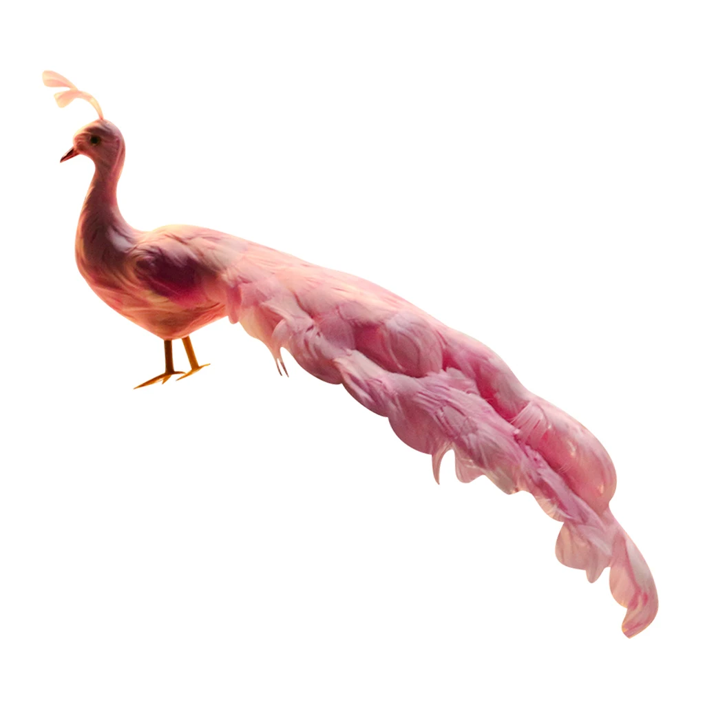 2-Peacock as descri Искусственная птица Реалистичная пернатая таксидермия фигурка садовый декор, украшение - Цвет: 2-Peacock as descri