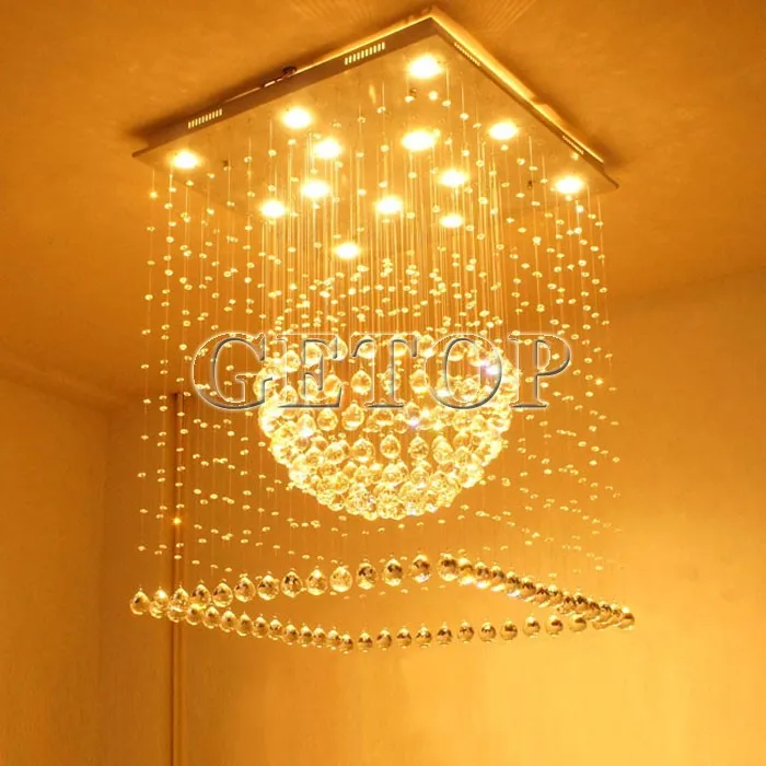 Лучшая цена квадратная K9 Хрустальная люстра для гостиной ресторана хрустальный