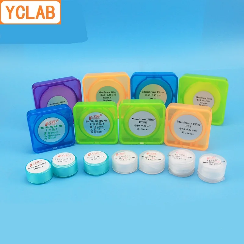 YCLAB PTFE Микропористая мембрана фильтра диаметром 25/50 мм Диафрагма 0 22/мкм 50