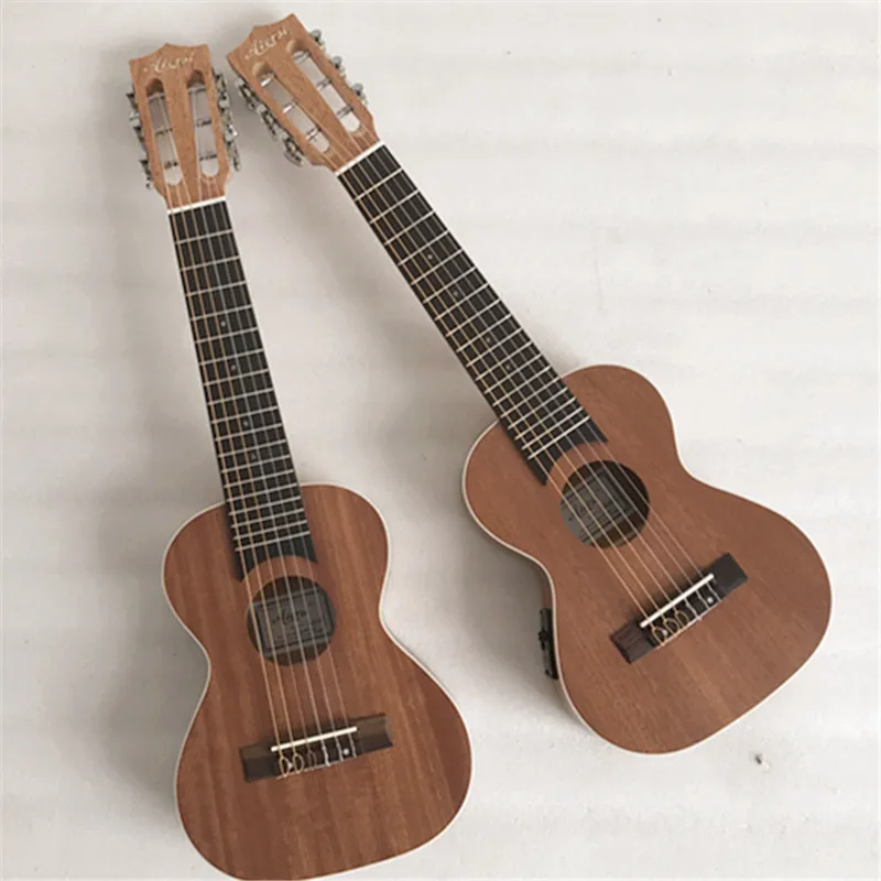 GU-028E Aiersi бренд Guitarlele 28 дюймов ламинированная КоА 6 струнная Гавайская гитара ukelele - Цвет: GU-028E