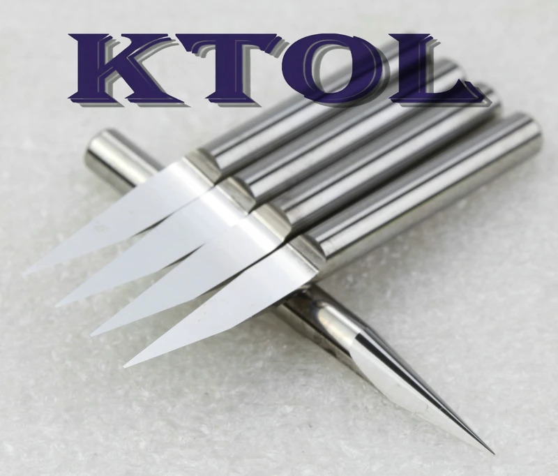 20 Degree 3.175x0.2mm Flat-bottom CNC router bits wood cutters carving tools 3D bit engraving milling machine cutter tool | Инструменты