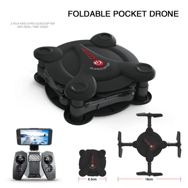 Eachine E55 WiFi FPV Складная Карманная камера Дрон с высоким режимом удержания RC Мини Квадрокоптер Вертолет VS VISUO XS809HW M69