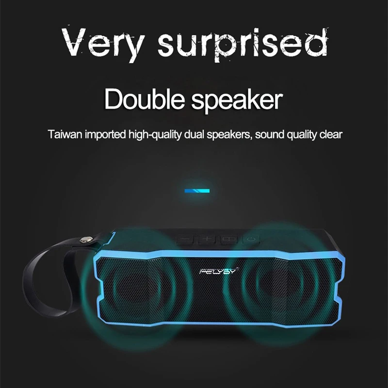 Bluetooth Колонка FELYBY водонепроницаемый плеер/ударопрочный сабвуфер встроенный