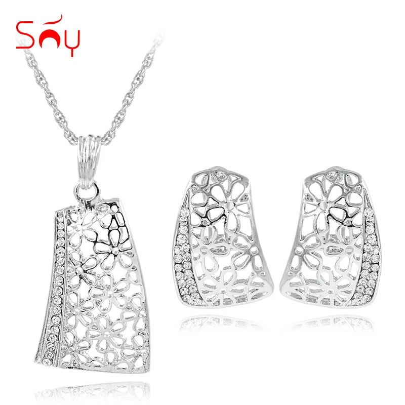 Sunny Jewelry квадратное циркониевое модное ювелирное изделие 2019 для женщин серьги