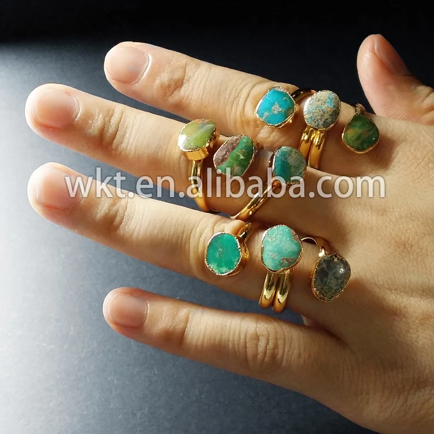 Кольцо WKT с тройным камнем золотистое кольцо 24 К бесплатная доставка | Украшения и