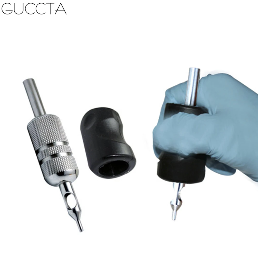 Professional Non-slip Silicone Tattoo Machine Grip Cover Tube Gun Handle Holder Wrap Pad Knuckle Protect Accessories | Красота и