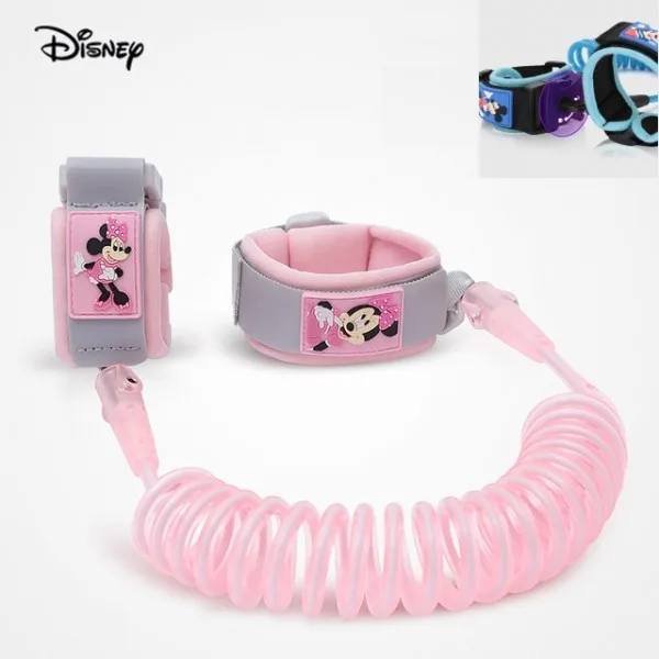Disney Мумия сумка для женщин Многофункциональный подгузник ребенок USB бутылка изоляция мешок для беременных большой емкости пеленки рюкзак розовый - Цвет: anti-lost rope 1.8m