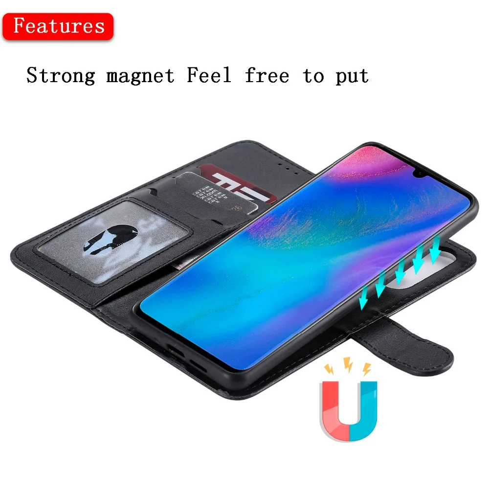 Съемные чехлы 2 в 1 для Huawei P30 lite чехол Pro телефона кожаный с магнитной застежкой |