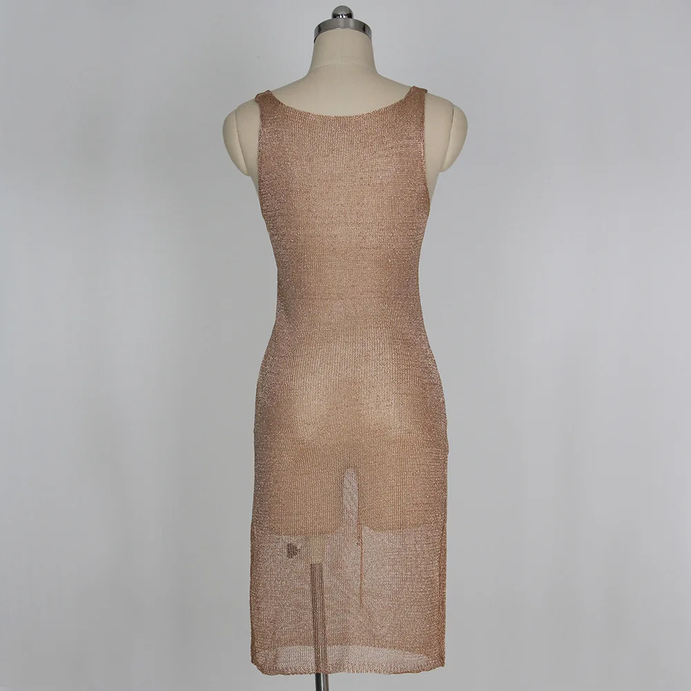 JRRY женское пляжное мини платье без рукавов с глубоким треугольным вырезом|dress