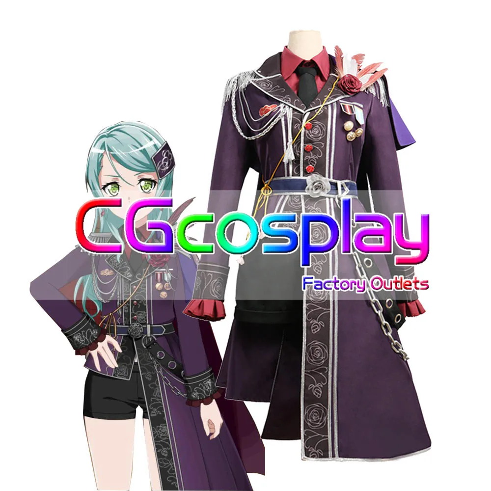 Cgcos Экспресс доставка Bang Dream Сайо Hikawa Roselia 3th live форма аниме игры Косплэй костюм на
