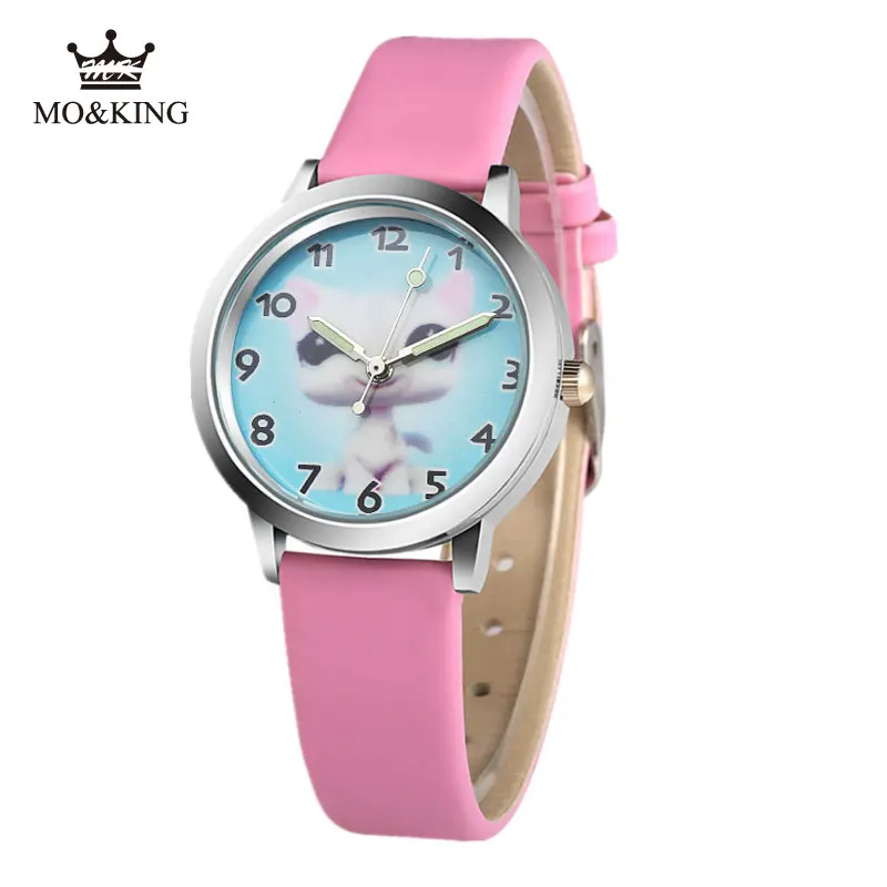 Детские часы с кожаным ремешком кварцевым циферблатом детские наручные для