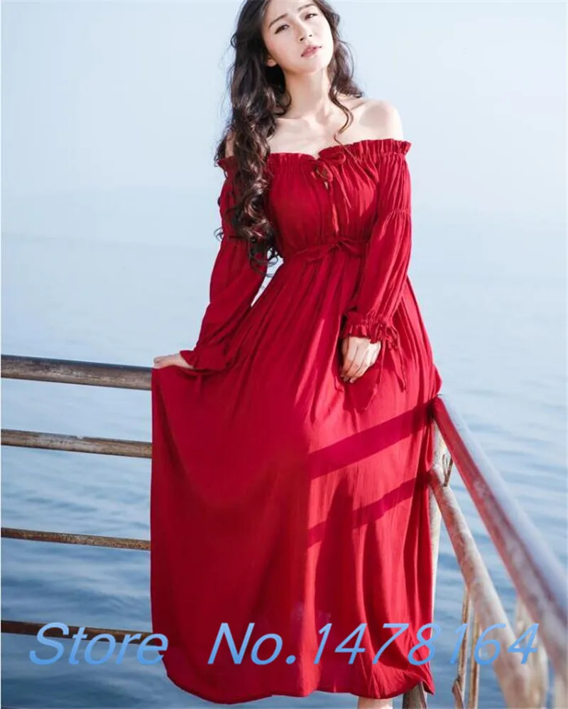 Женское винтажное платье в стиле Лолита Длинное Элегантное с открытым