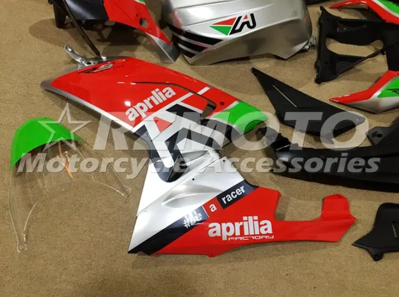 Литья под давлением ABS Полный комплект обтекателя подходит для Aprilia RS125 06 07 08 09 10 11 RS 125 2006 2007 2011 на заказ красного и зеленого цвета