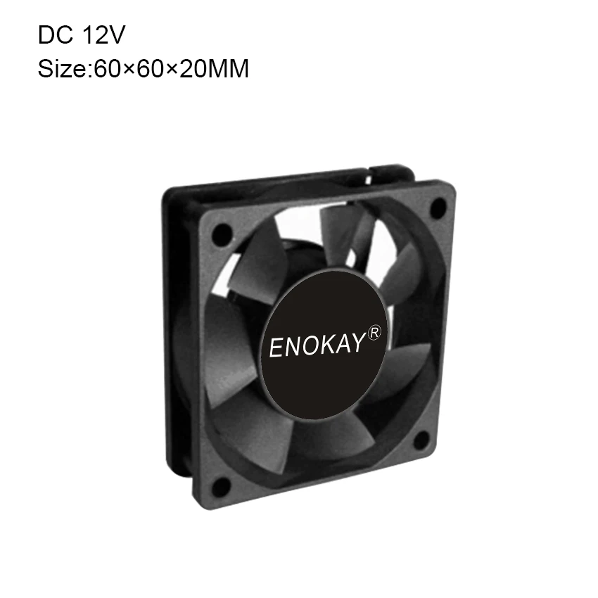 1 шт. Enokay 2Pin 6 см 60 мм x 20 24 В DC Бесщеточный Охлаждающий вентилятор с решеткой|Кулеры