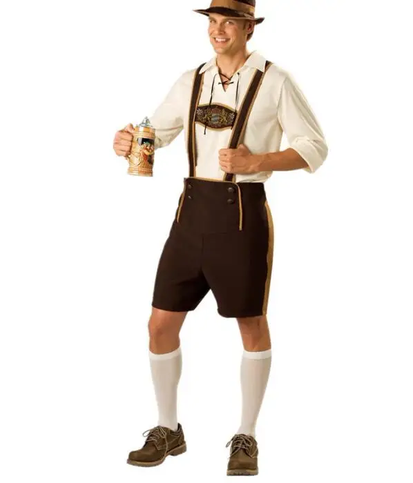 Костюм для взрослых Oktoberfest bavery Beer Festival мужские костюмы праздников Lederhosen подтяжки