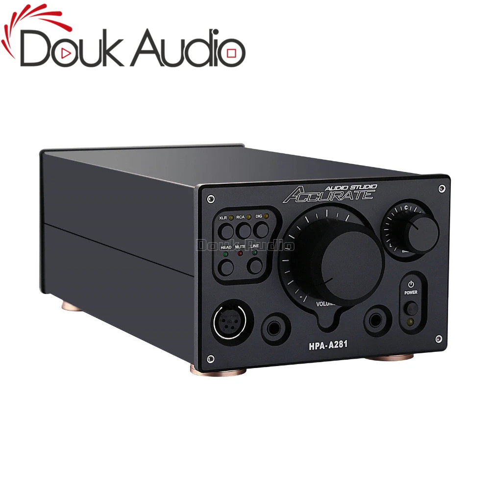 Douk аудио Hi-End полностью сбалансированный XLR Настольный усилитель для наушников HiFi домашний стерео аудио предусилитель ссылка HPA V281 схема