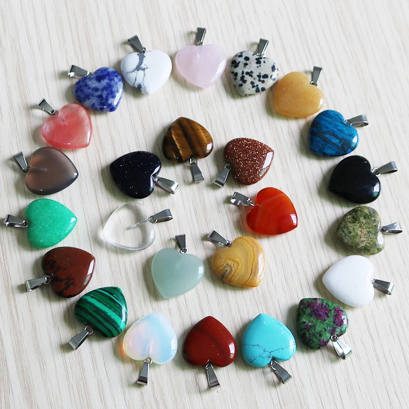 30 шт. подвески из натурального камня 20 мм аксессуары для рукоделия ожерелье