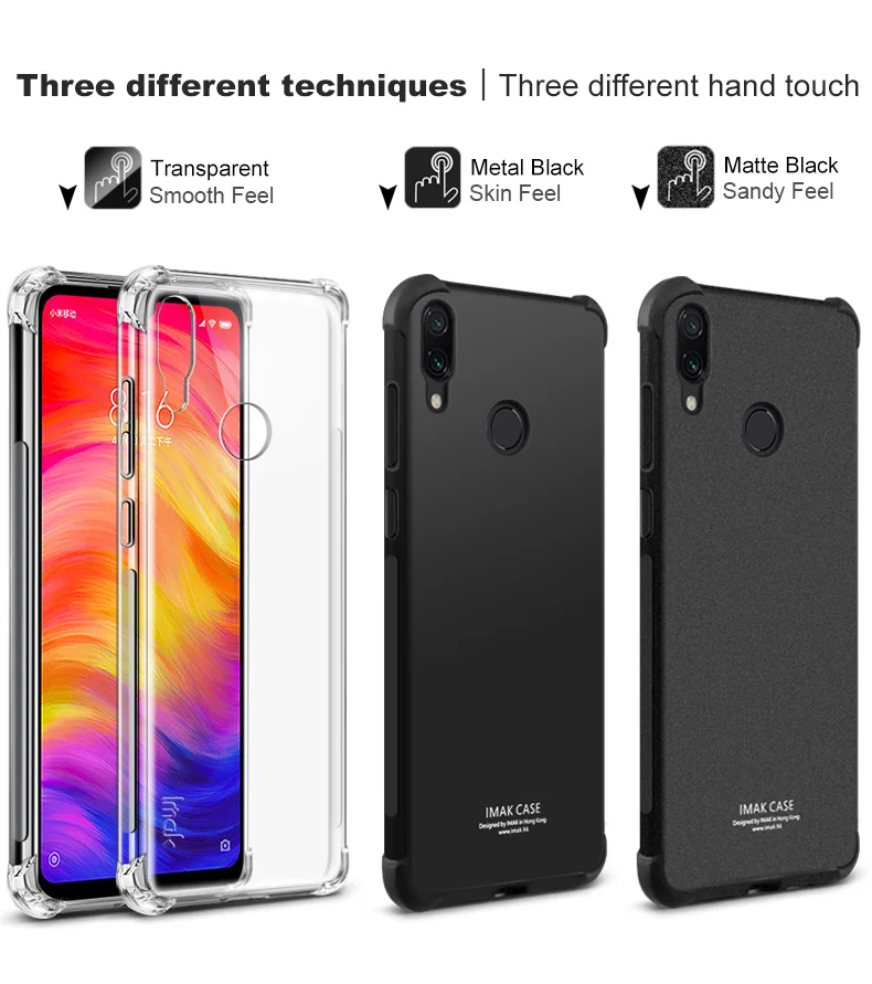 IMAK углы чехол с "воздушной подушкой" для Xiao mi Red mi Note 8 Pro 7 6 7A 6A K20 mi 9T Pro Мягкий ТПУ чехол для Red mi Note8 Матовая силиконовая крышка