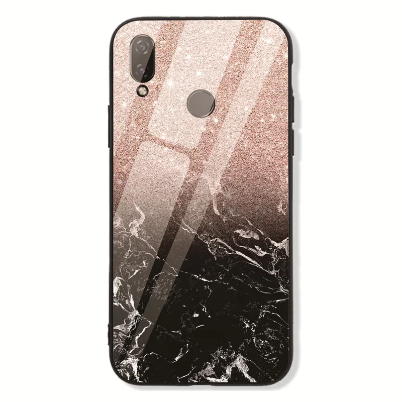 Чехол книжка для Huawei P20 Lite роскошный блестящий цветочный космический звездный