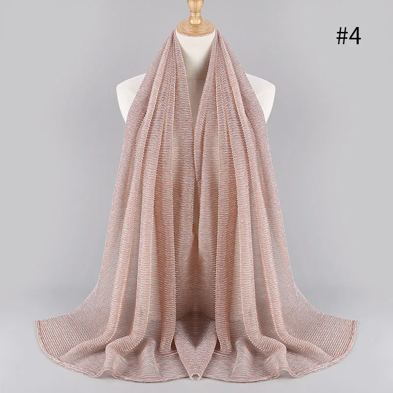 4 Мусульманский женский хиджаб шарф мягкий длинный шаль на голову готов носить мгновенный платок женский арабский обертывание головы шарфы kopftuch - Цвет: 4