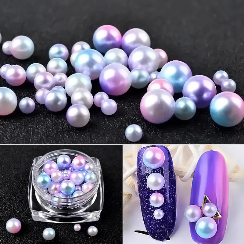 Новинка Лидер продаж украшения для дизайна ногтей с блестками жемчужные бусины