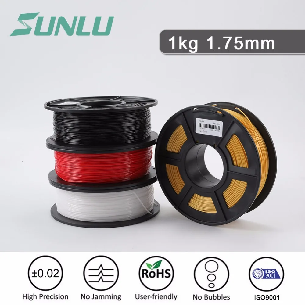 SUNLU Excellent impact strength abrasion performance abs plastic abs material price 3d printer filament 3d filament 1.75mm