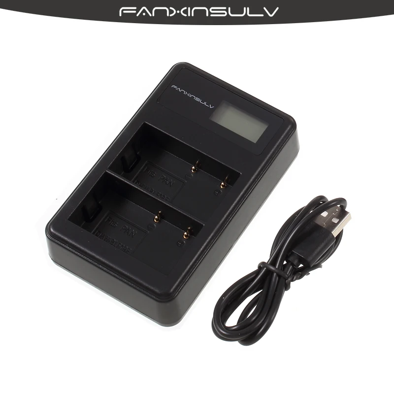 

2Pcs DMW-BLF19 DMW BLF19 BLF19E DMW-BLF19e DMW-BLF19PP Battery+ LCD Dual USB Charger for Panasonic Lumix GH3 GH4 GH5 G9