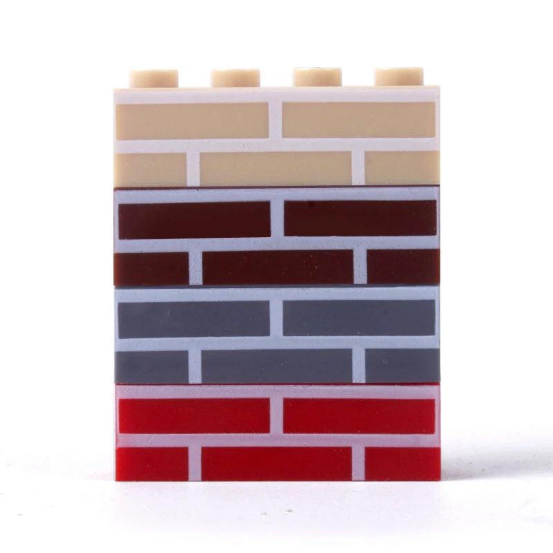 100 шт. детские игрушки 1X4 замок город МОС DIY настенные линии конструкторных блоков