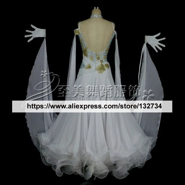 

100% New Competition Slik organza ballroom Standard dance dress,juvenile Standard Waltz Tango Smooth Latin Ballroom Competition