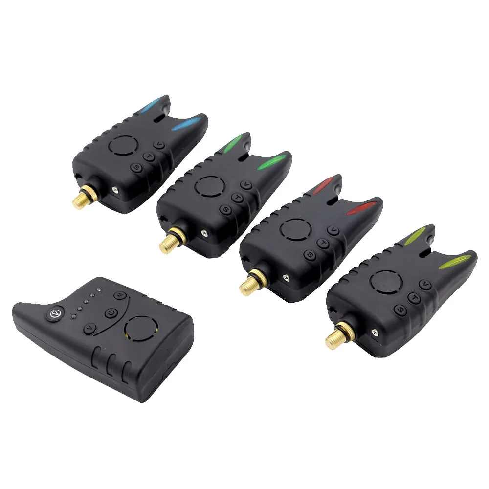 Беспроводной цифровой светодиодный сигнализатор для рыбалки 4 рыболовных укуса +