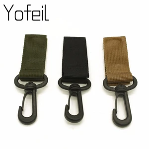 2 шт., нейлоновый карабин для ключей с лентой MOLLE пряжка для ремня, подвесная система ремень подвесная Пряжка, многофункциональная Пряжка для ключей