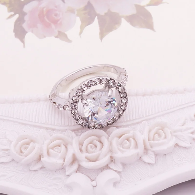 OMHXZJ AAA Австрийский Кристалл Золото Серебро 18KT Платина женщина невесты Святого