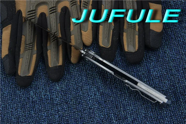JUFULE OEM Dr. Death D2 лезвие со стальной ручкой шарикоподшипник складной универсальный EDC инструменты для кемпинга карманный нож для выживания