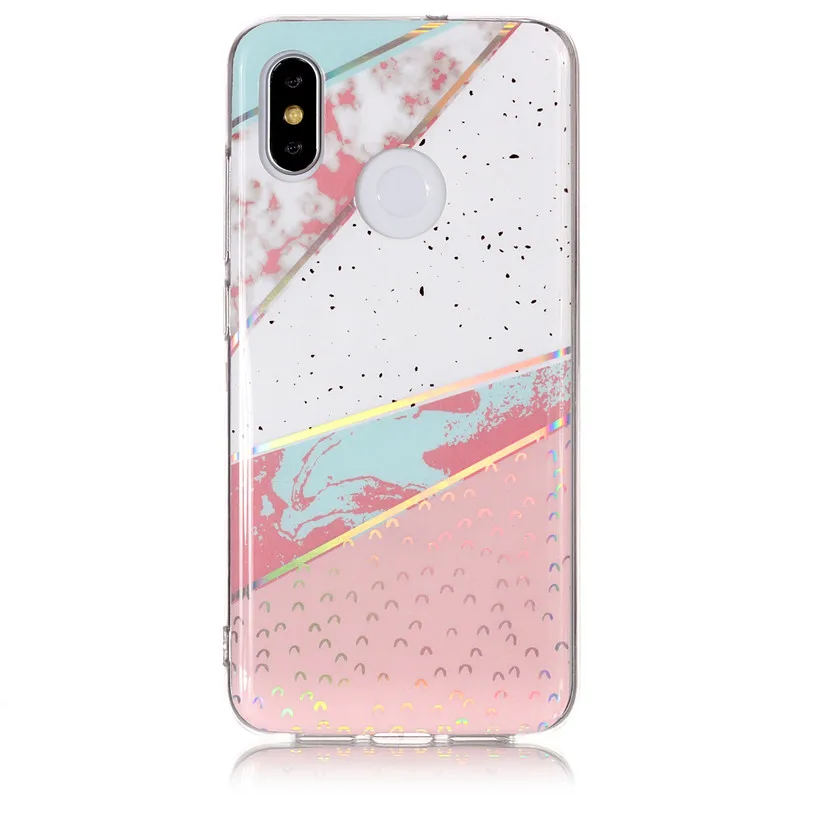 HEMASOLY Case For Xiaomi Mi Mix 2S 8 A2 6X 6 Soft Silicone Laser Shiny Marble Cover |