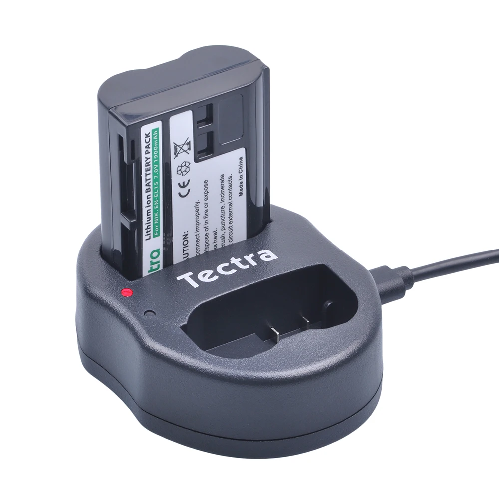 Tectra 3 шт. EN EL15 ENEL15 Аккумулятор для камеры + двойное зарядное устройство USB Nikon D600 D610