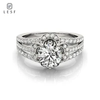 lesf fancy shape rings 925 sterling silver 1 ct sona simulated diamond wedding high end jewelry rings engagement for women