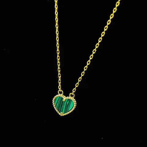 Женское ожерелье с подвеской в форме сердца, 4 цвета