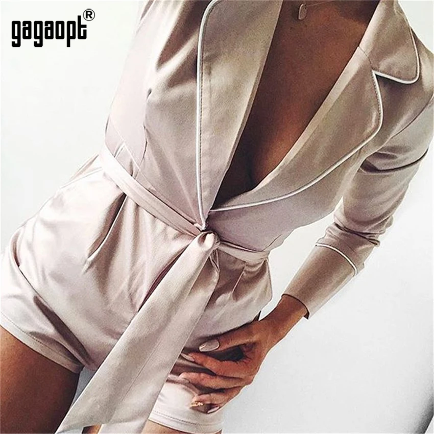Gagaopt весенние 4 вида цветов Комбинезоны женские модные сексуальные пижамы с