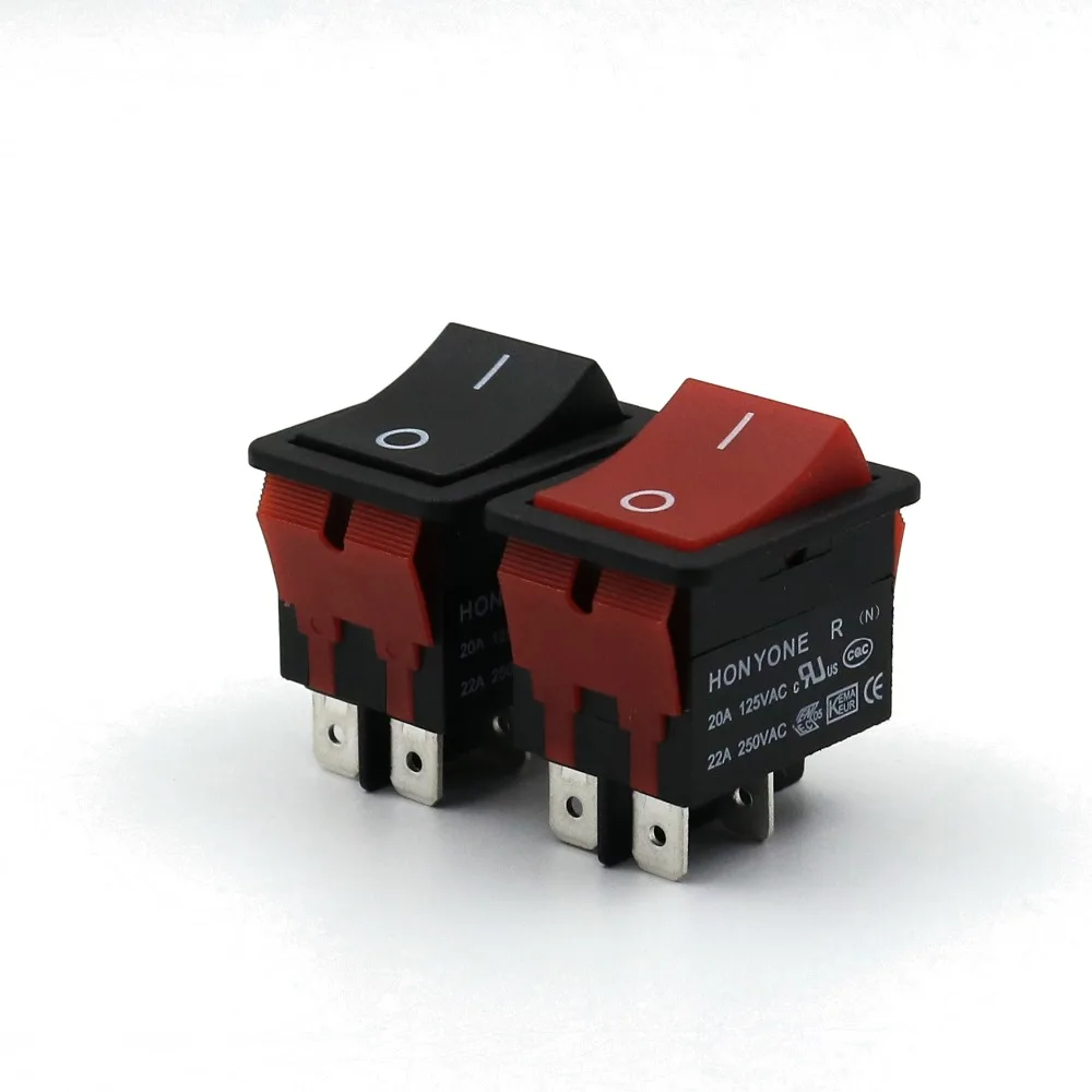5 шт. LR-210 красный/черный высокотоковый IP55 4-Контактный Выключатель 2 положения 20 А