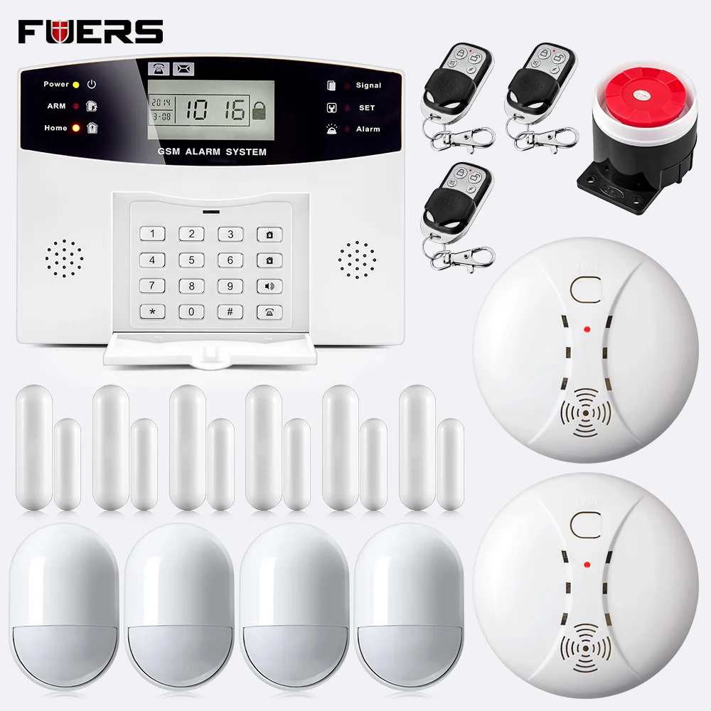 Fuers DP500 433 МГц домашняя охранная GSM сигнализация Беспроводная ЖК-дисплей Голосовая подсказка SMS проводная сирена GSM Arm сигнализация комплекты - Цвет: System 5