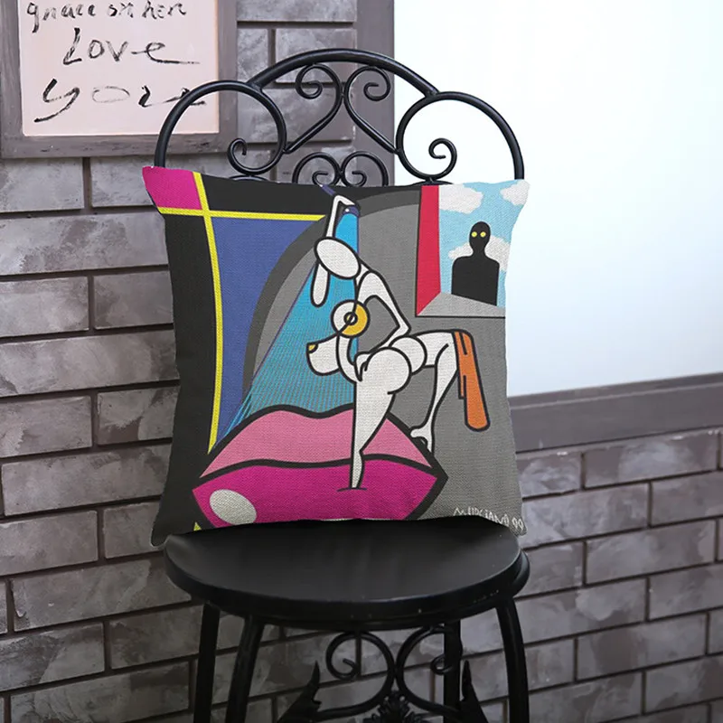 Подушка декоративная льняная для дивана автомобильного стула 45 х45 см|pillow insert|pillow