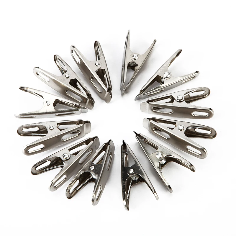 Зажим для одежды из нержавеющей стали вешалка сушки белья Металлические колышки