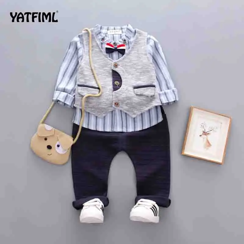 STYLE1 YATFIML одежда для малышей; костюмы для мальчиков на свадьбу; детское платье в британском стиле для дня рождения; костюм джентльмена; одежда для детей - Цвет: STYLE1