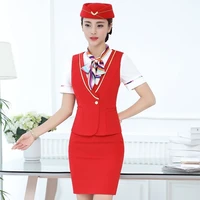 formal women business suits with tops and skirt ladies office work wear waistcoat vest sets ol blazers air stewardess sets
