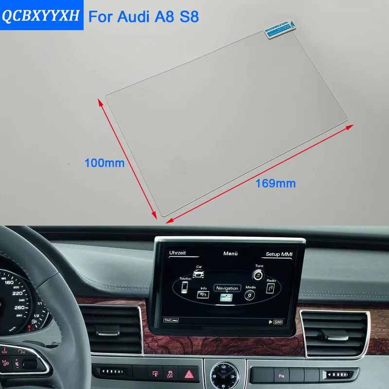QCBXYYXH для Audi A3 A7 A8 S8 8 дюймов Стайлинг автомобиля GPS Навигация экран стекло защитная