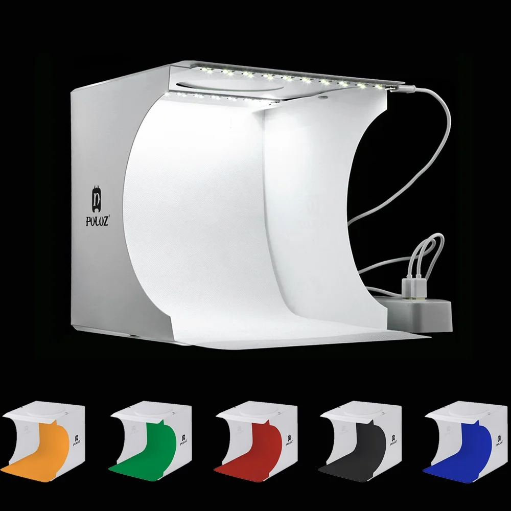 

Folding Portable Photo Video Box Lighting Studio Dual LED Panels Shooting Tent Box Kit Emart Diffuse Studio Softbox lightbox