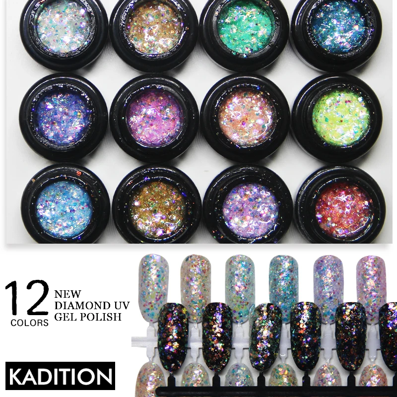 KADITION 1 шт. Гель лак клей для алмазов Блестящий 5 мл отмачиваемый блестящий гель УФ
