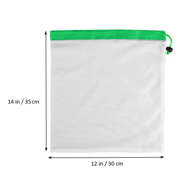 12 шт. многоразовые сетки дружественных продуктов сумки моющиеся Эко для