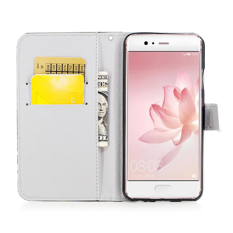 Чехол книжка из искусственной кожи для Huawei Ascend P10 P10Lite 2017 P8 Lite P9Lite P9 2016 Y5II Y5 2 2nd|leather